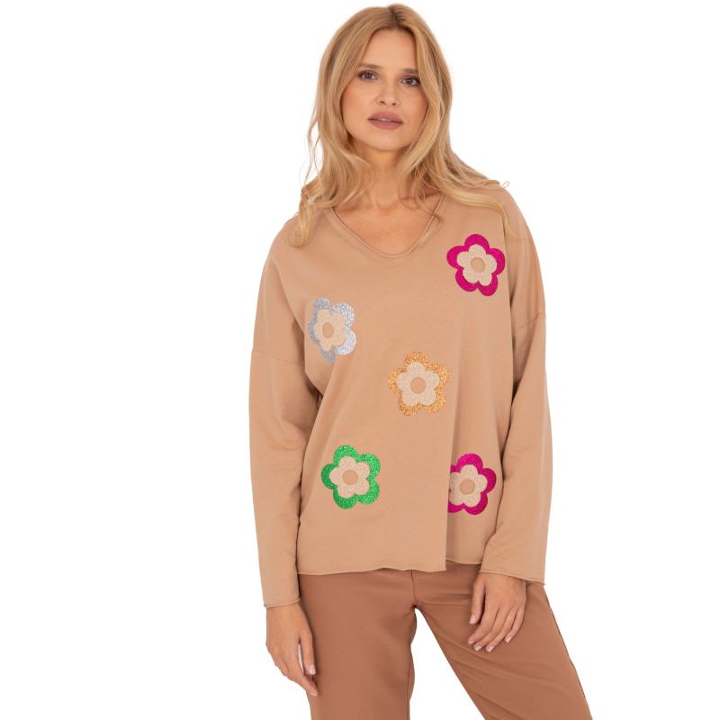 Női laza szabású blúz MORSA bézs