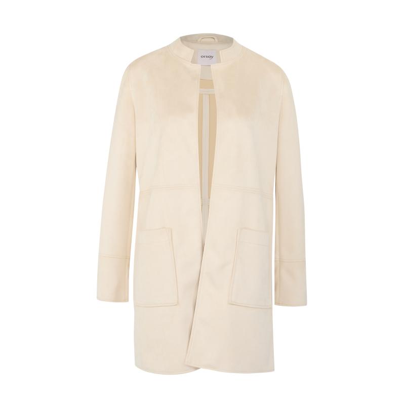 Béžová dámska kožená bunda