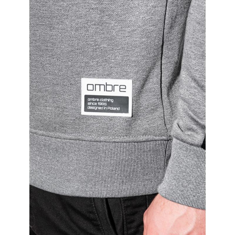 Pánska mikina s kapucňou OM-SSNZ-22FW-010 V1 sivá