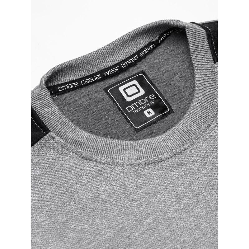 Pánska mikina s kapucňou OM-SSNZ-22FW-010 V1 sivá