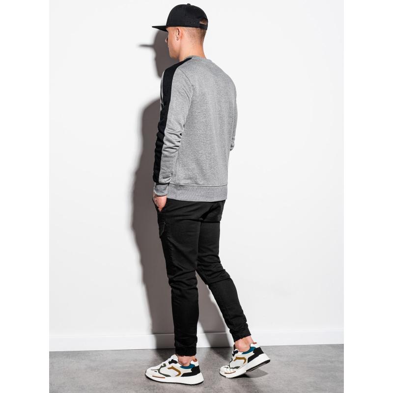 Pánska mikina s kapucňou OM-SSNZ-22FW-010 V1 sivá