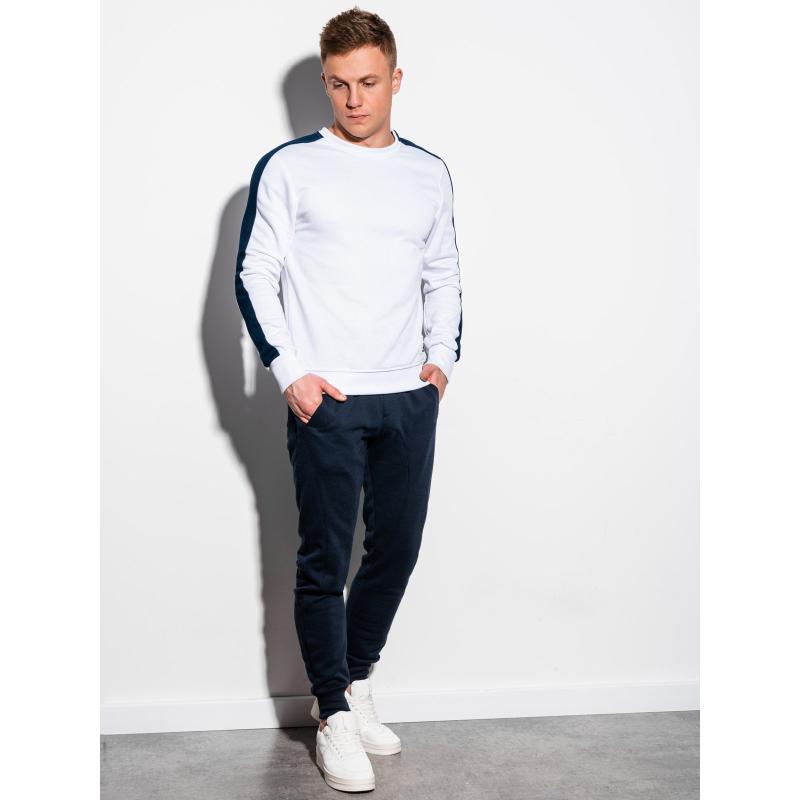 Pánská mikina bez kapuce OM-SSNZ-22FW-010 V3 bílá