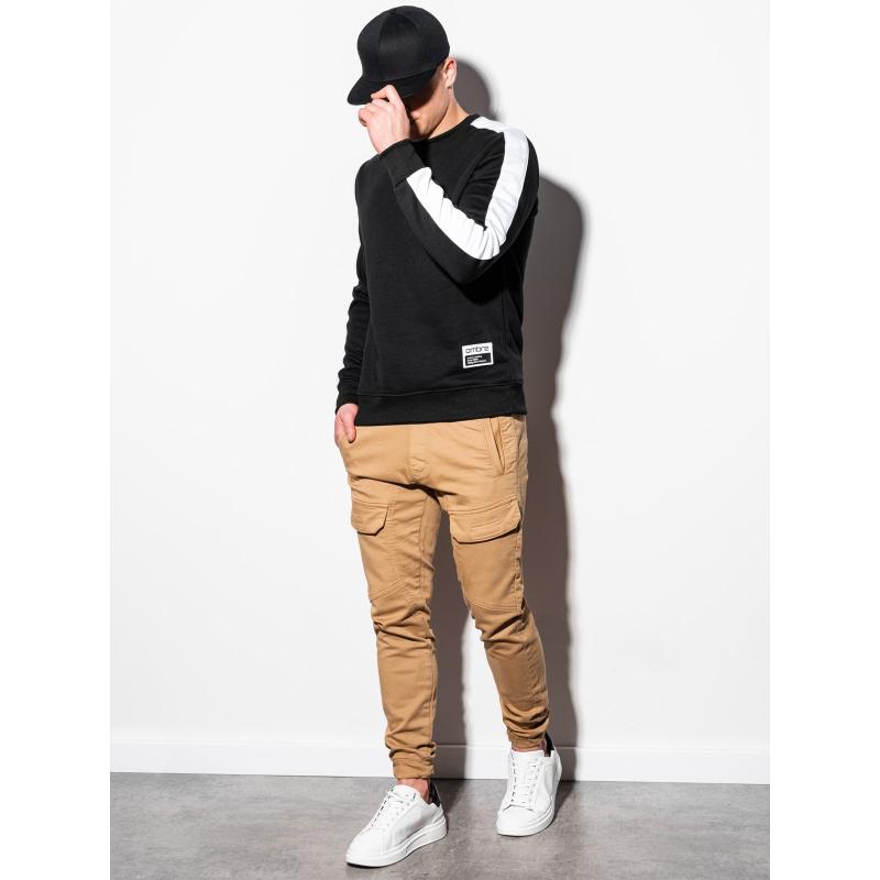 Pánská mikina bez kapuce OM-SSNZ-22FW-010 V4 černá