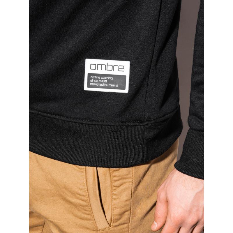 Pánská mikina bez kapuce OM-SSNZ-22FW-010 V4 černá