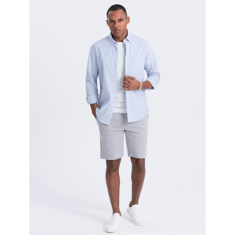 Pánské šortky SLIM FIT světle šedé 