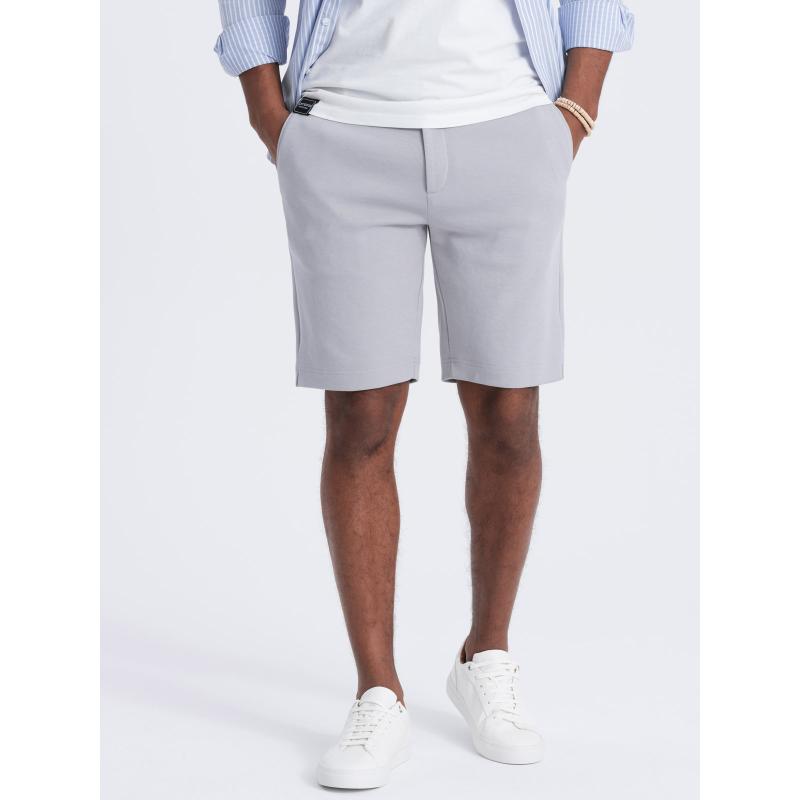 Pánské šortky SLIM FIT světle šedé 