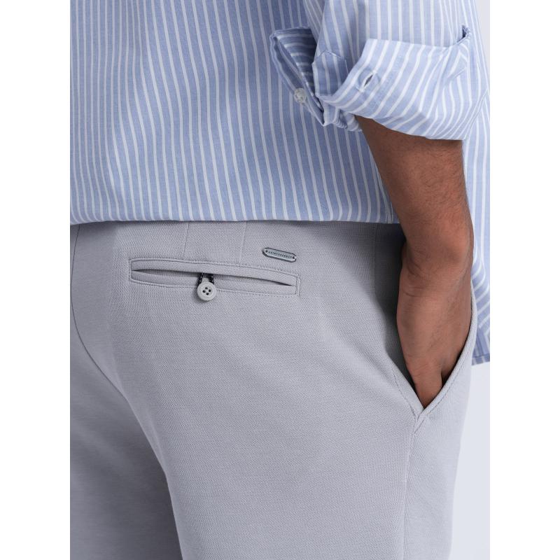 Pánské šortky SLIM FIT světle šedé 