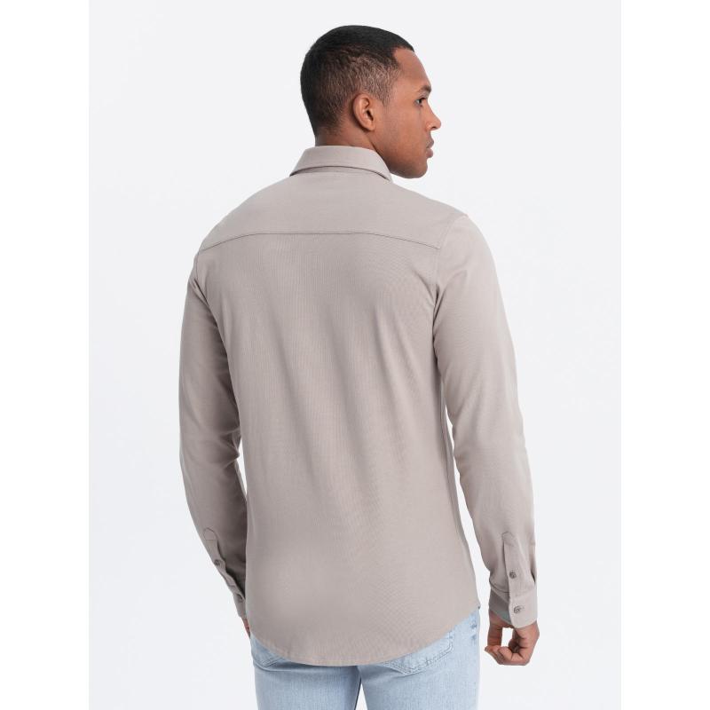 Pánská bavlněná košile REGULAR popelavá