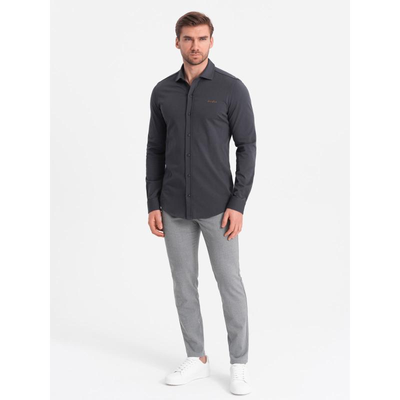 Pánská bavlněná košile REGULAR grafitová