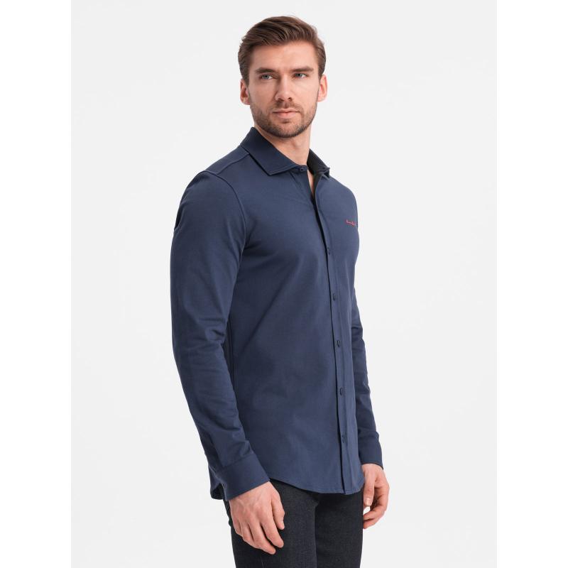 Pánská bavlněná košile REGULAR tmavě modrá 