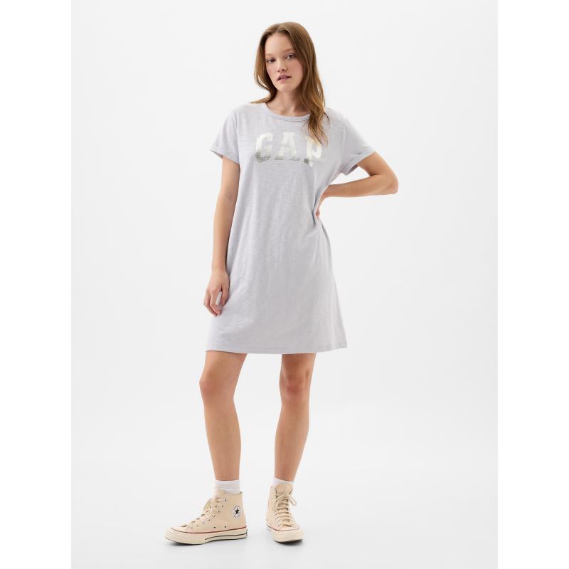 Šaty s kovovým logom