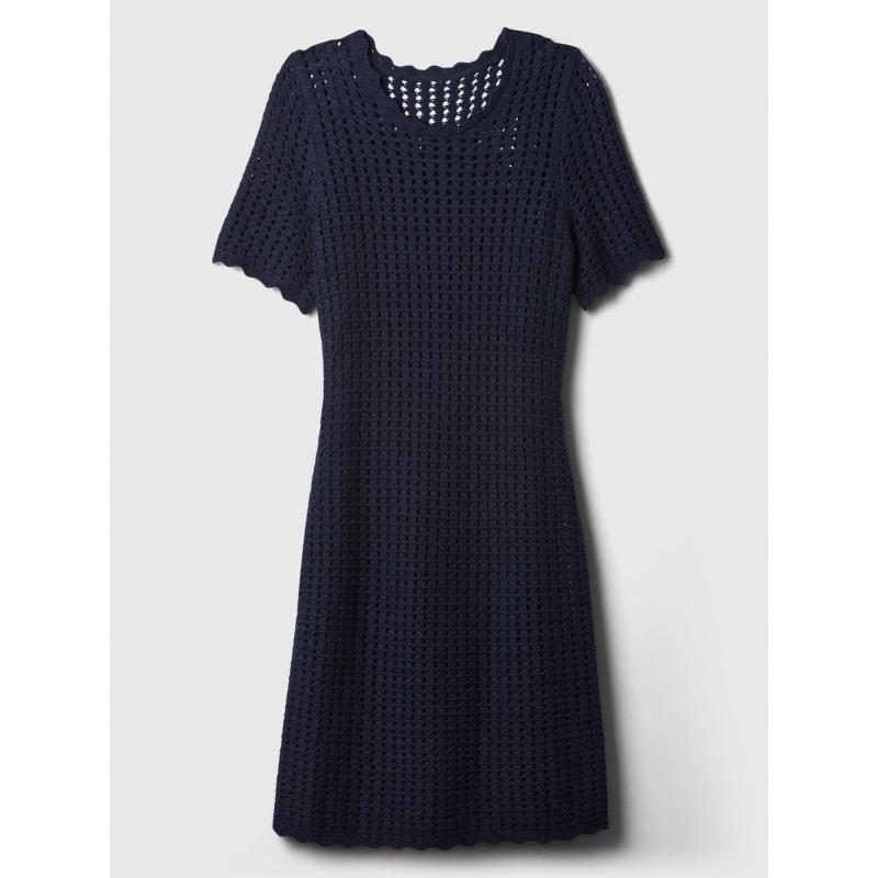 Háčkované mini šaty