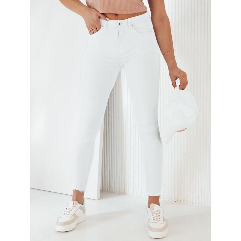 Dámske džínsové nohavice NAVILES biele