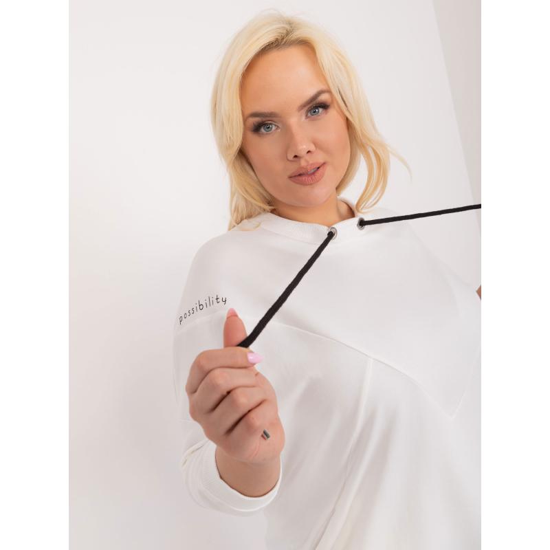 Dámská halenka bavlněná plus size se zavazováním REVA ecru 