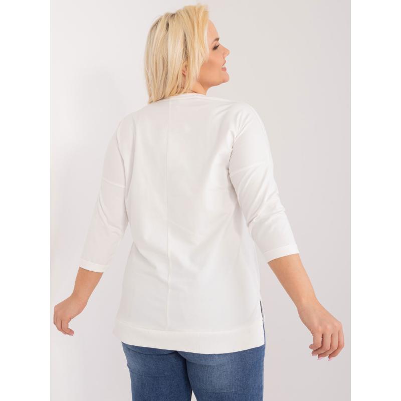 Dámská halenka s potiskem ležérní plus size GOMA ecru  