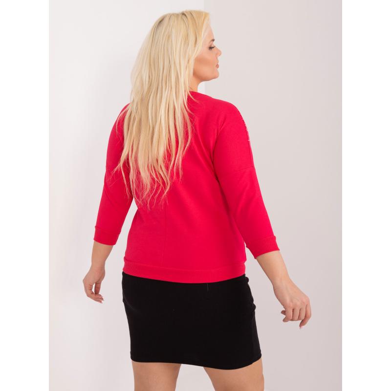 Dámská halenka s potiskem plus size LOTA červená  