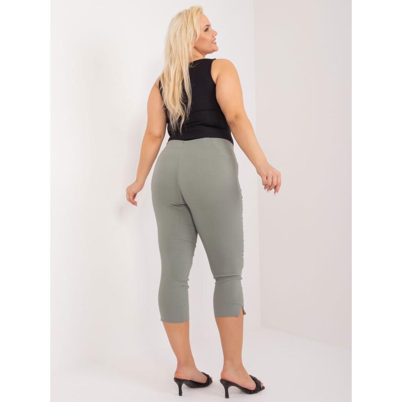 Dámské kalhoty plus size RYBA khaki 