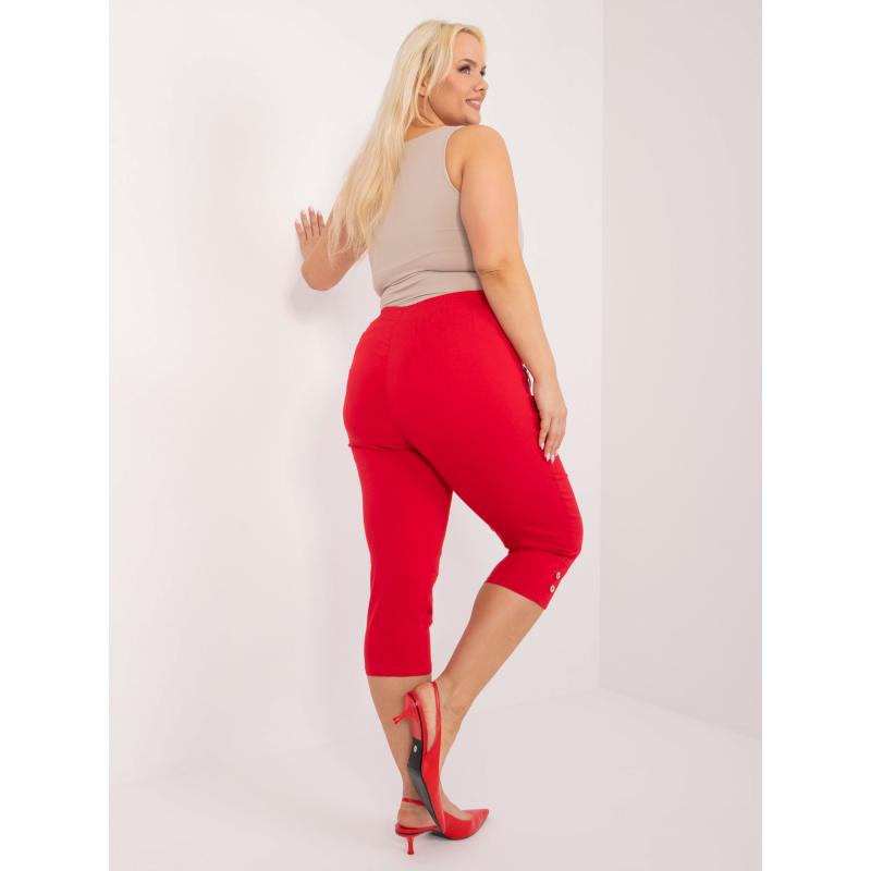 Dámské kalhoty plus size přiléhavé 3/4 HITAS červené 