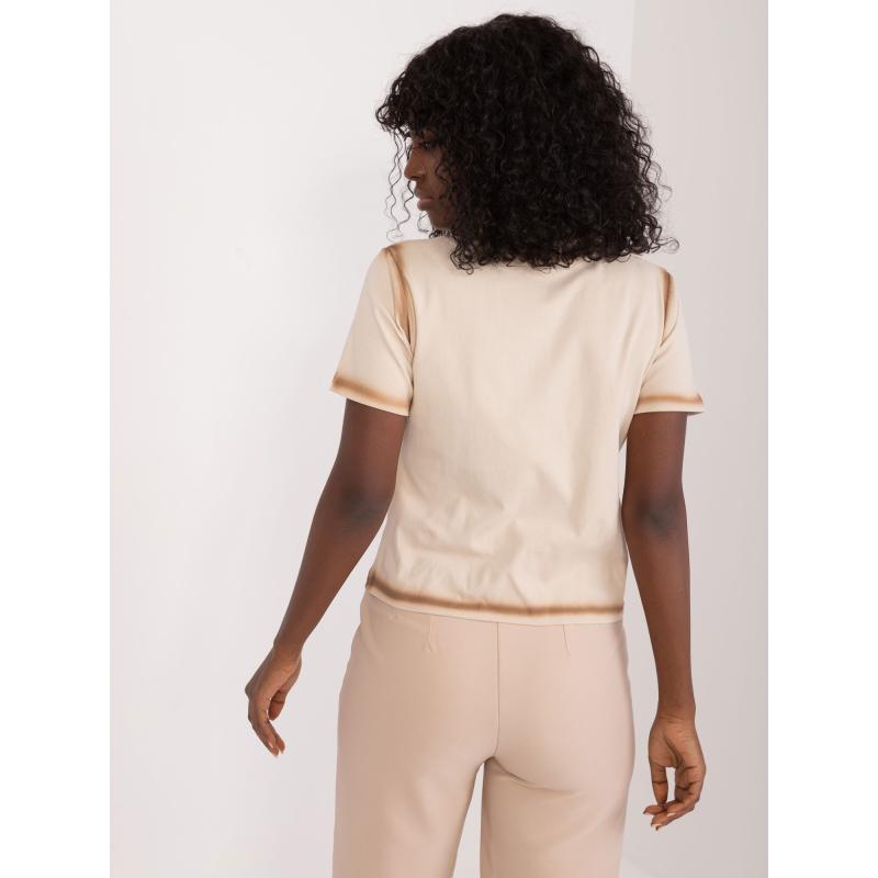 Dámské tričko s vyraženým nápisem JIMA béžové 