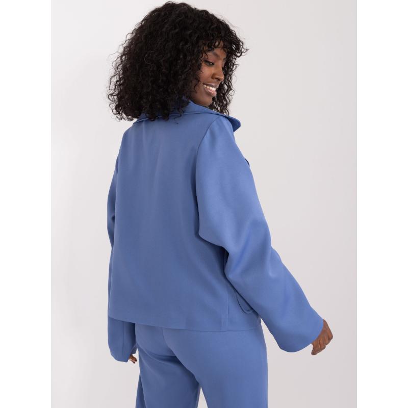 Dámská bunda oversize URA šedomodrá 