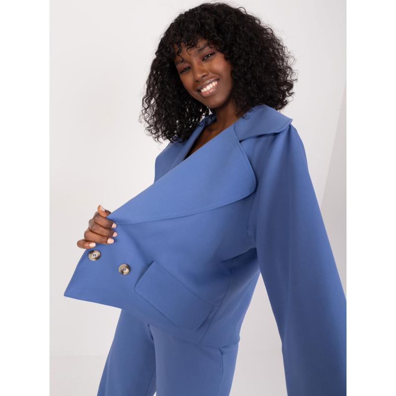 Dámská bunda oversize URA šedomodrá 