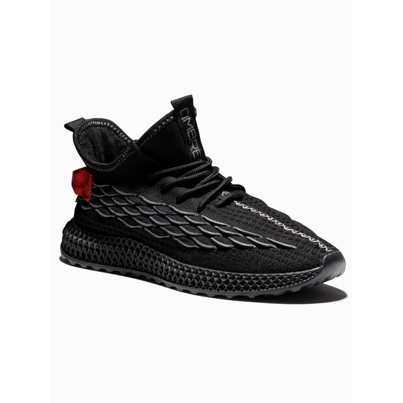 Ľahké pánske šnurovacie tenisky V3 OM-FOKS-0141 čierne