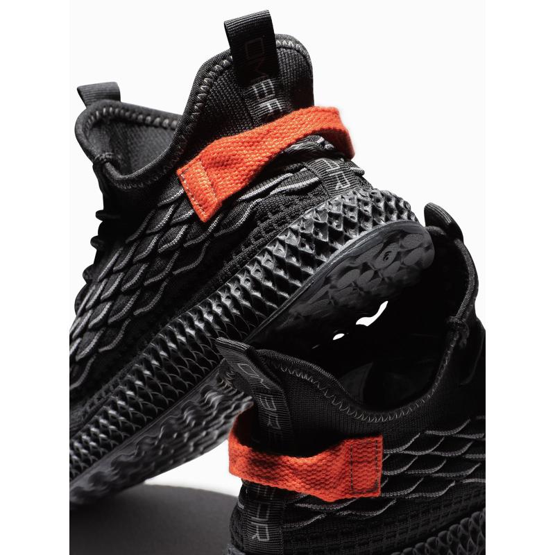 Ľahké pánske šnurovacie tenisky V3 OM-FOKS-0141 čierne