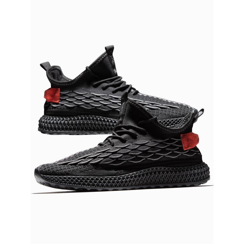 Ľahké pánske šnurovacie tenisky V3 OM-FOKS-0141 čierne