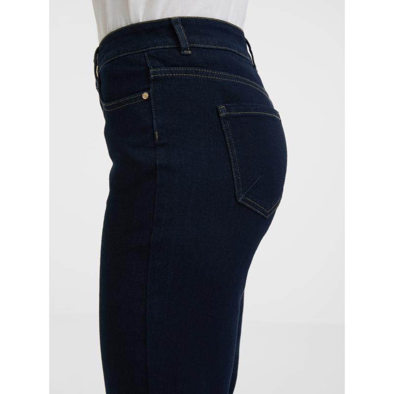 Tmavomodré dámske rovné džínsy