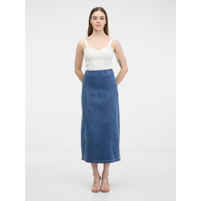 Modrá dámská džínová sukně