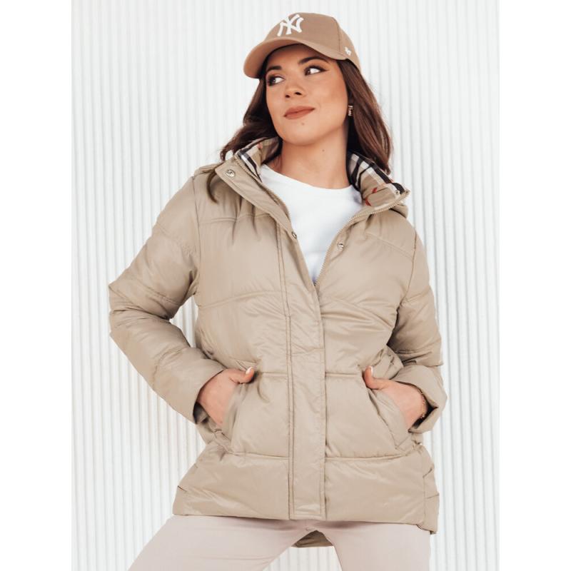 Dámska prešívaná bunda HIMES béžová