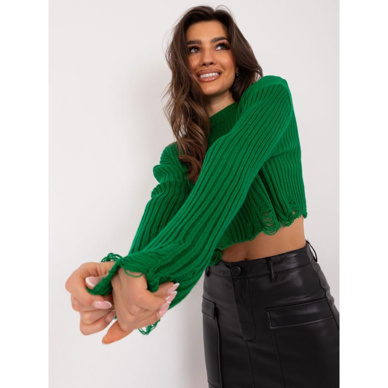Női túlméretezett pulóver OSA zöld