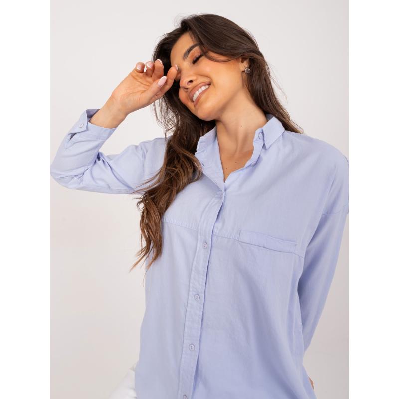 Dámská košile na knoflíky oversize LIPPA světle modrá  