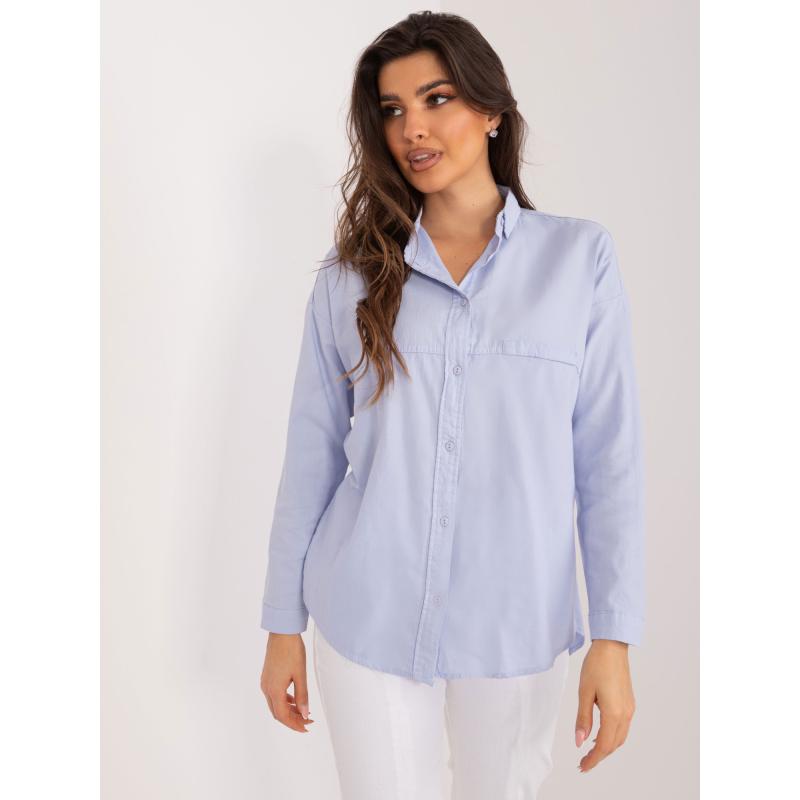 Dámská košile na knoflíky oversize LIPPA světle modrá  