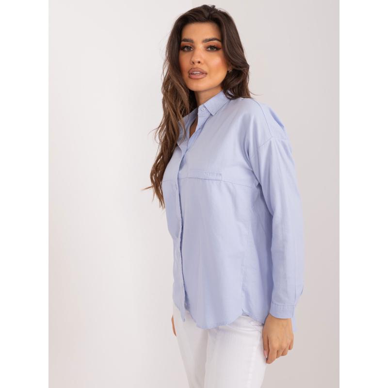 Dámská košile na knoflíky oversize LIPPA světle modrá  