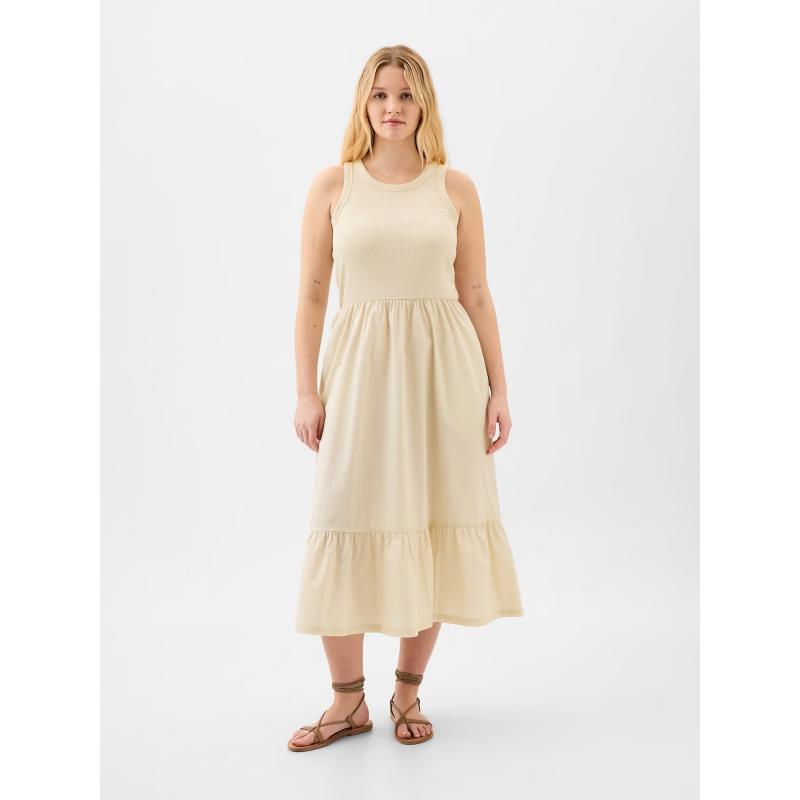Midi šaty bez rukávov
