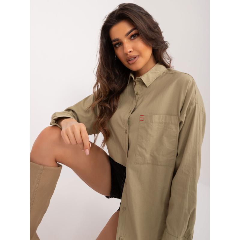 Dámská košile oversize POI khaki 