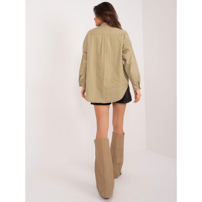 Dámská košile oversize POI khaki 