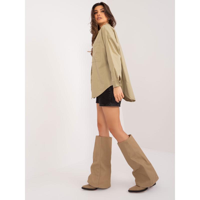 Dámská košile oversize POI khaki 