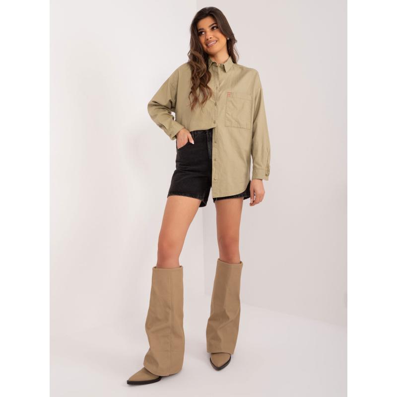 Dámská košile oversize POI khaki 
