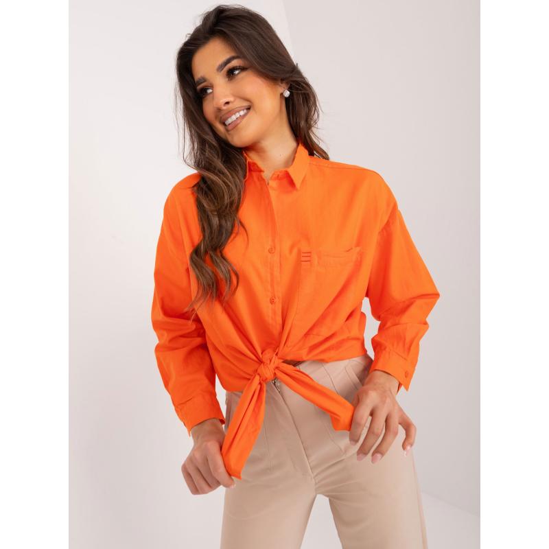 Dámska košeľa s vreckom BAV oranžová