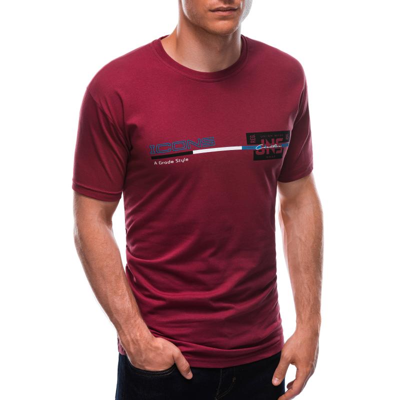 Pánske tričko S1715 tmavočervené