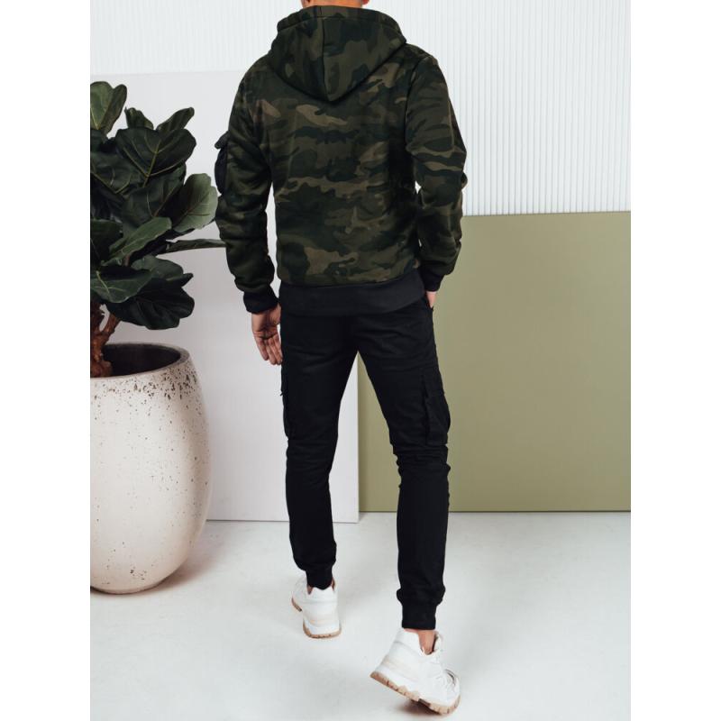 Pánská mikina s kapucí moro green