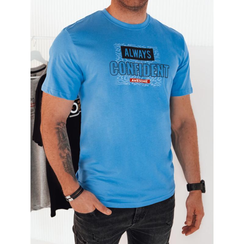 Pánské tričko s potiskem modré
