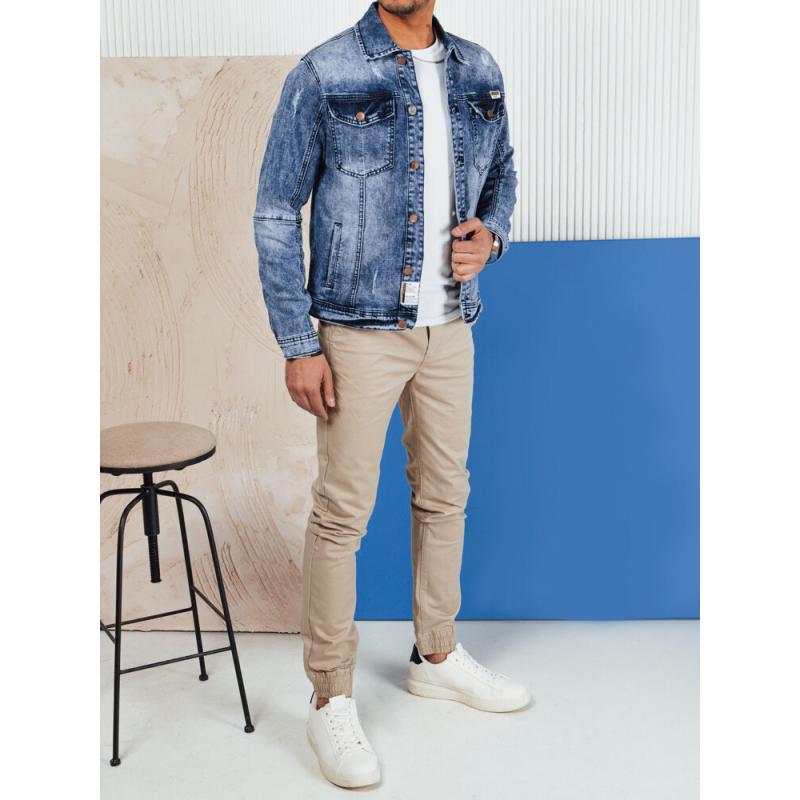 Pánská džínová bunda tmavě modrá