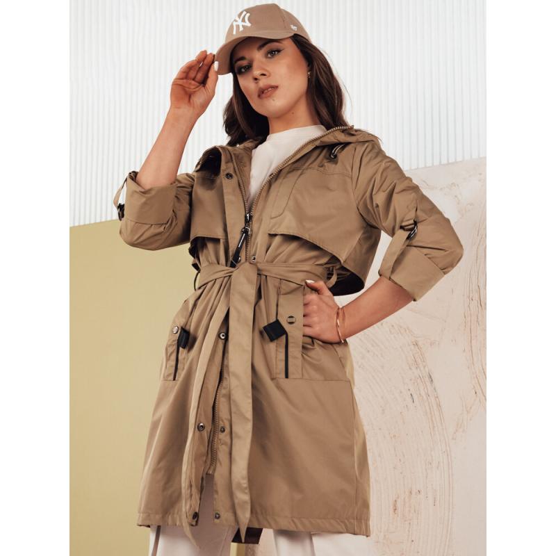 Dámska bunda parka NOLES tmavobéžová