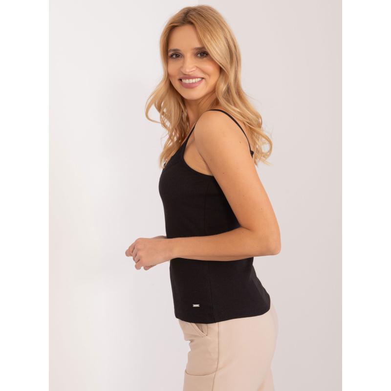 Dámský top s výstřihem do V SUBLEVEL černý 