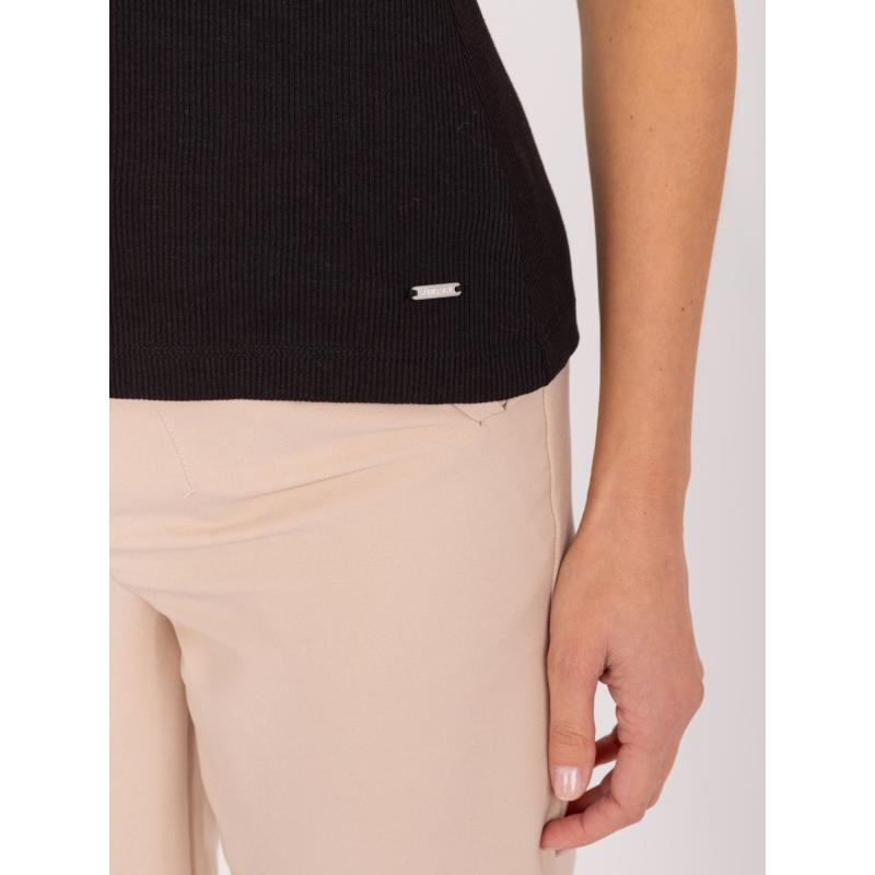 Dámský top s výstřihem do V SUBLEVEL černý 