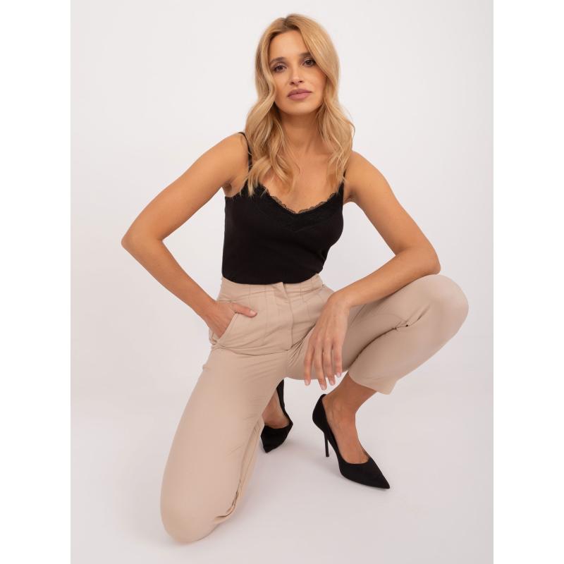 Dámský top s výstřihem do V SUBLEVEL černý 