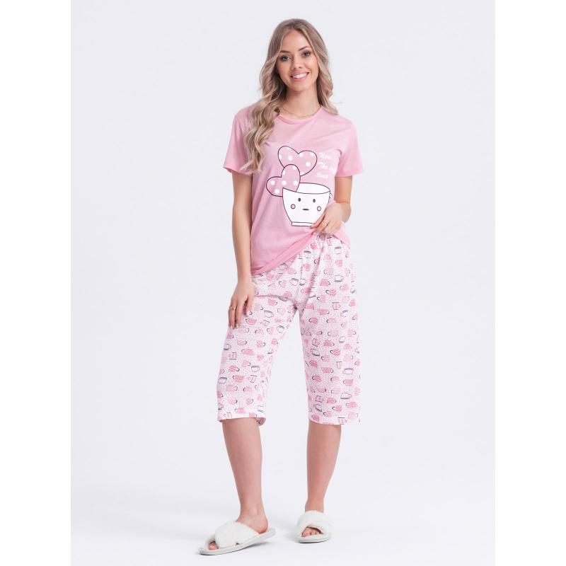 Dámské pyžamo ULR280 - světle růžové